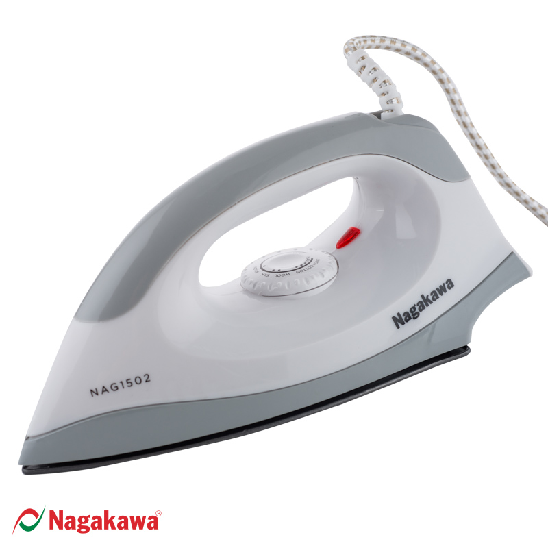 Bàn Ủi Khô Nagakawa NAG1502 Màu Ghi - Công suất 1200W - Mặt đế Teflon chống dính - Hệ thống cảm biến ngắt điện ăn toàn - Bảo hành 12 tháng - Hàng Chính Hãng