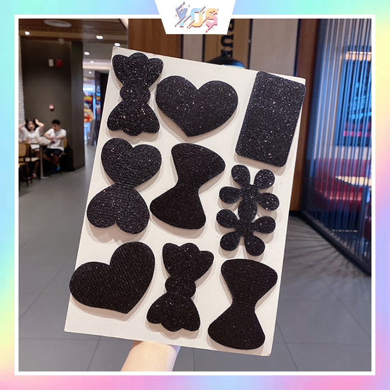 [HCM][Có sẵn] Miếng dán tóc mái đính kim tuyến (1 cái) (dùng khi make up skincare) nhiều kiểu dáng tiện lợi