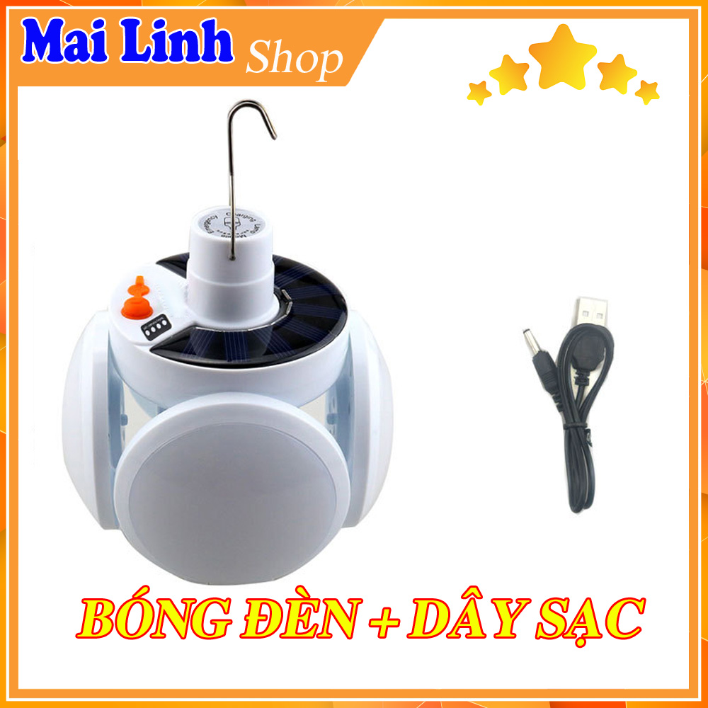 Bóng Đèn Led 4 Cánh 5 Bóng Năng Lượng Mặt Trời, Đèn Siêu Sáng Tích Điện Ngoài Trời Đèn Năng Lượng Mặt Trời, Đèn Sạc Tích Điện