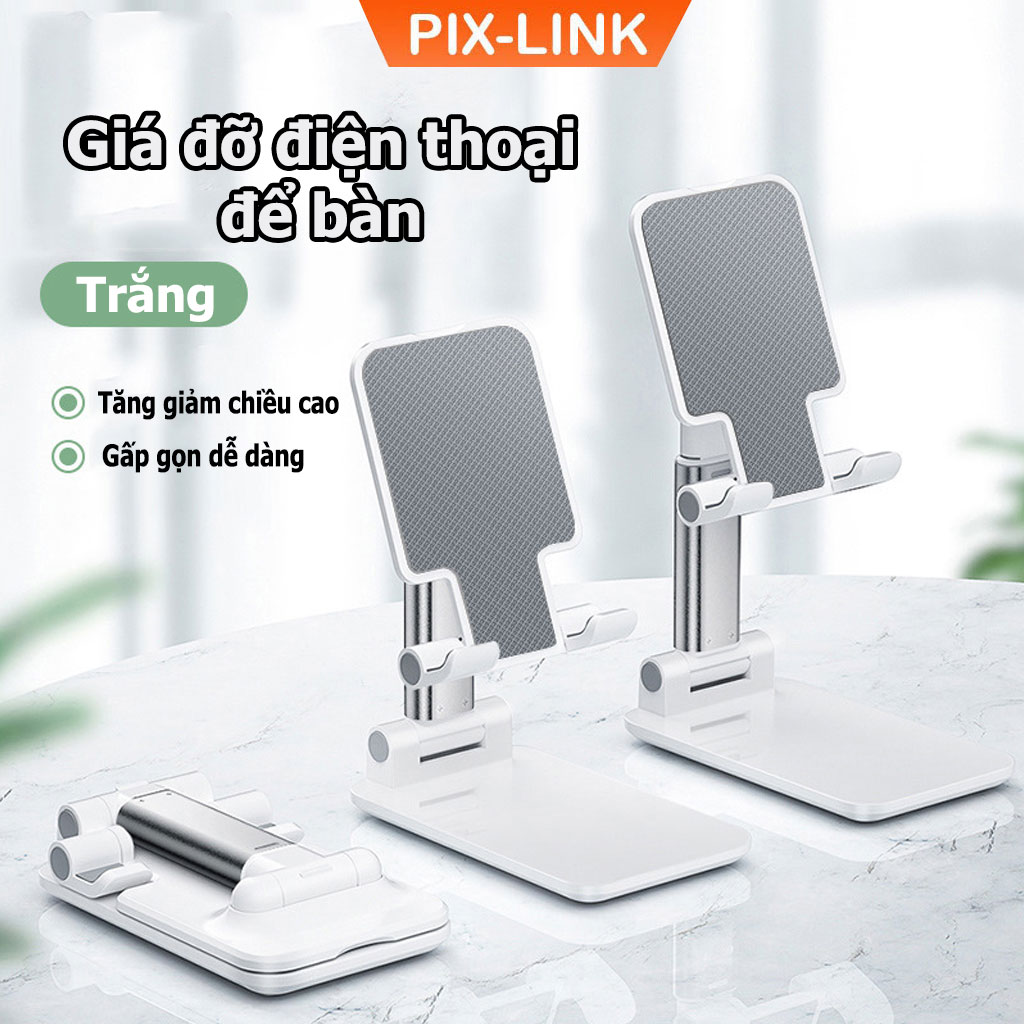 Giá đỡ điện thoại Pixlink G201, giá kệ điện thoại, máy tính bảng để bàn có thể gập gọn