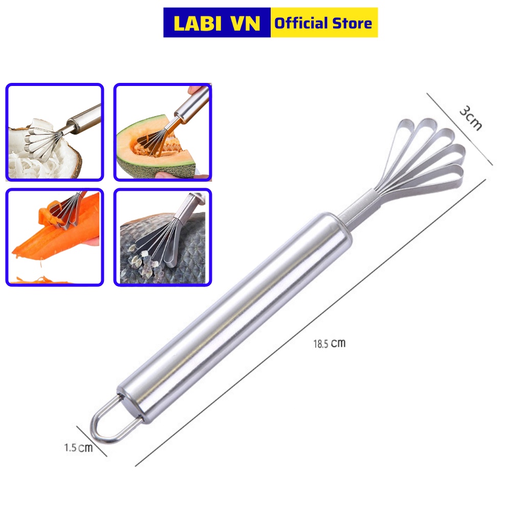 Nạo Dừa LABI VN LB228 Dụng Cụ Nạo Dừa Cầm Tay Đa Năng Inox