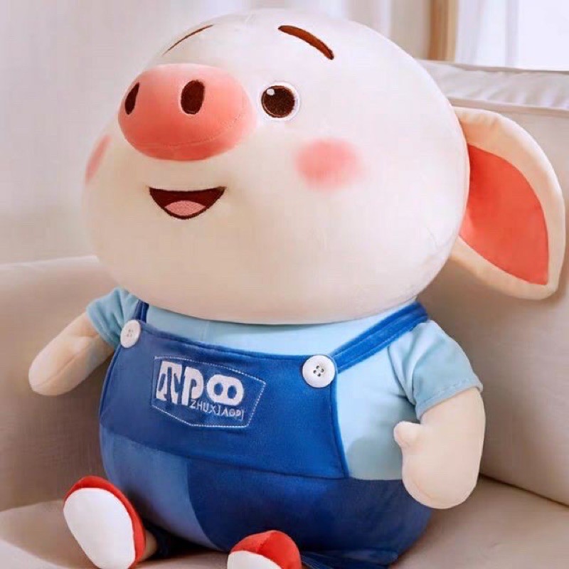Gấu bông heo tik tok 55cm - vải nhung co dãn 4 chiều - quà tặng ý nghĩa - gauxinh268