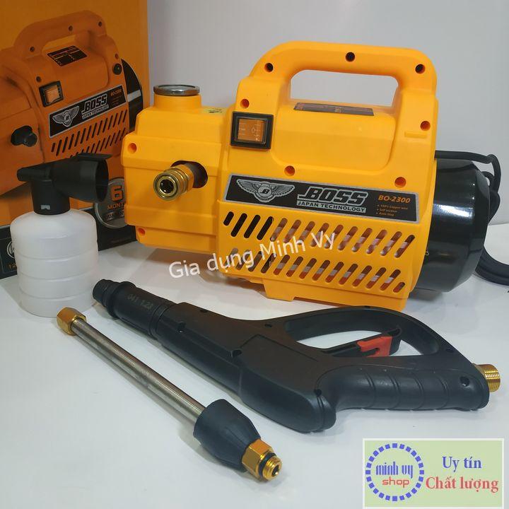 MÁY RỬA XE BOSS 2300W THẾ HỆ MỚI-tăng bình xit bọt tuyết và ống nối dài - tự hút nước
