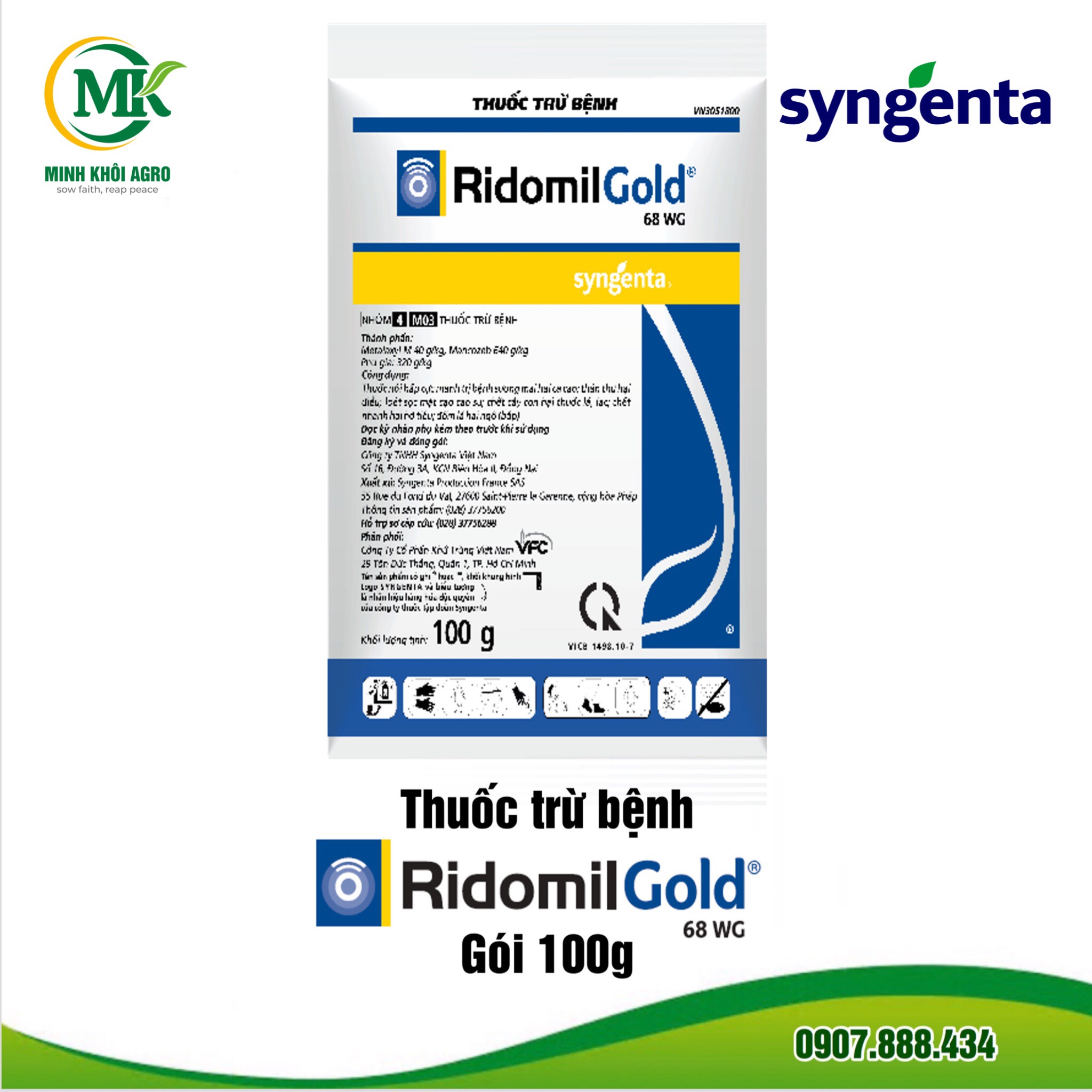Ridomil Gold 68WG | Bảo vệ cây trồng toàn diện.