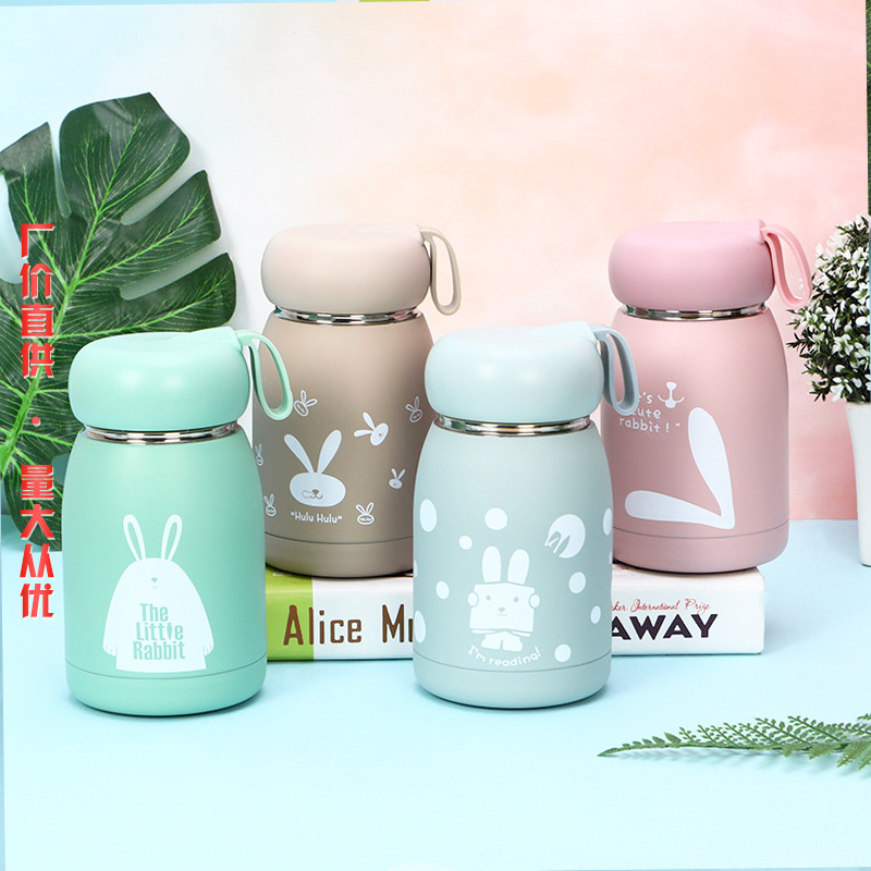Bình Giữ Nhiệt Tai Thỏ (Inox 304) Dung tích 320 ml - Bình Giữ Nhiệt Dễ Thương Mini