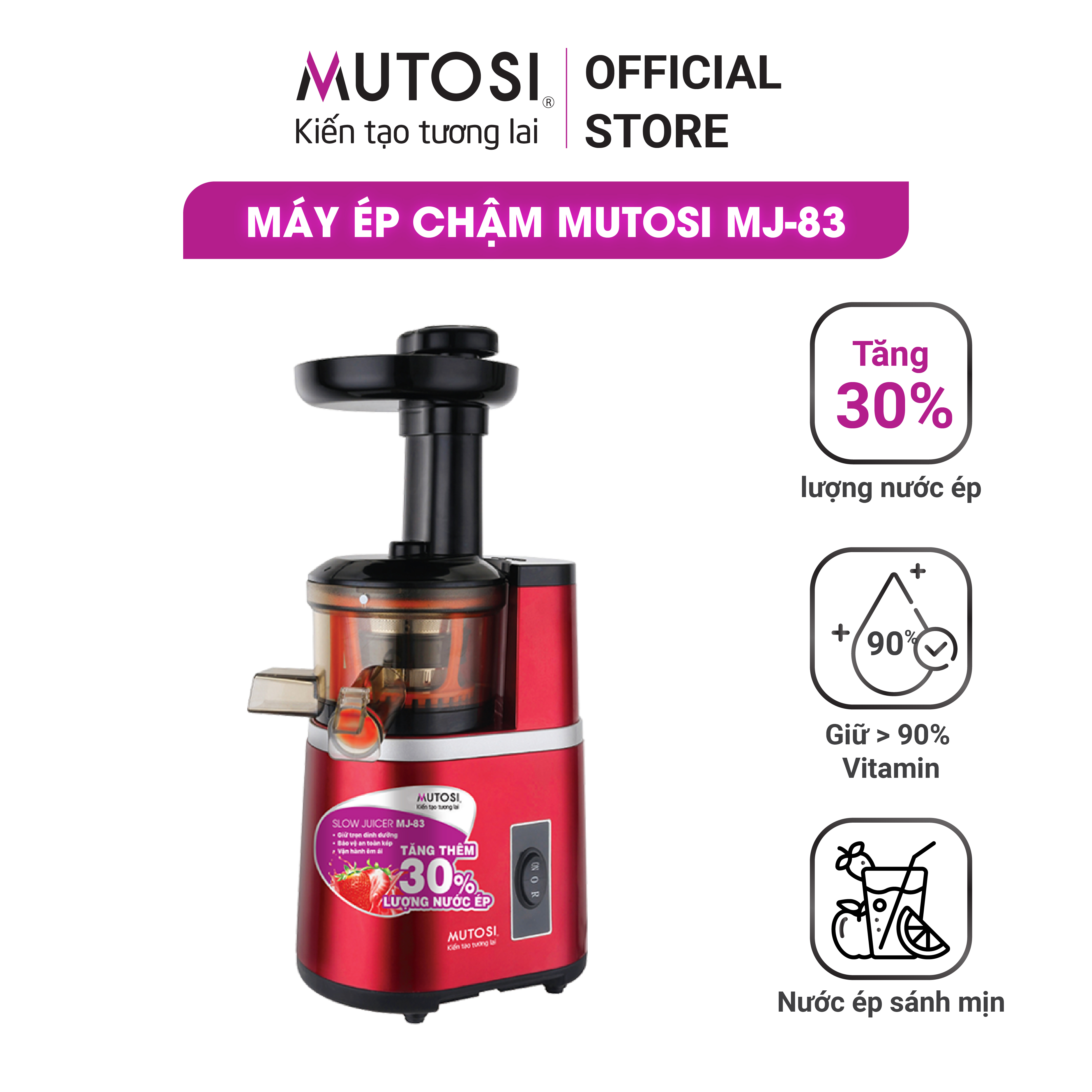 Máy ép chậm mutosi mj-83