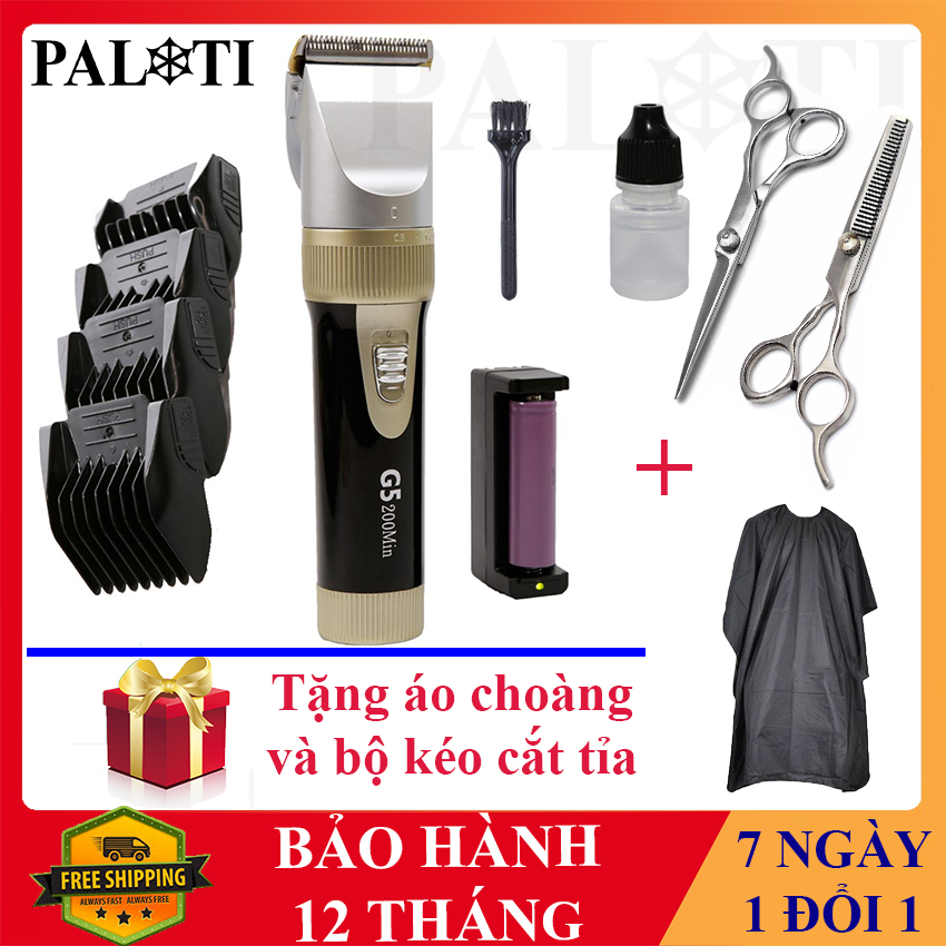 [CHÍNH HÃNG] Tông Đơ Cắt Tóc Japan Kato G5 Lưỡi Sắc Tặng Áo Choàng Cắt Tóc Và Kéo Cắt Tỉa tóc - Tăng Đơ Hớt Tóc New (Có Pin Sơ Cua)