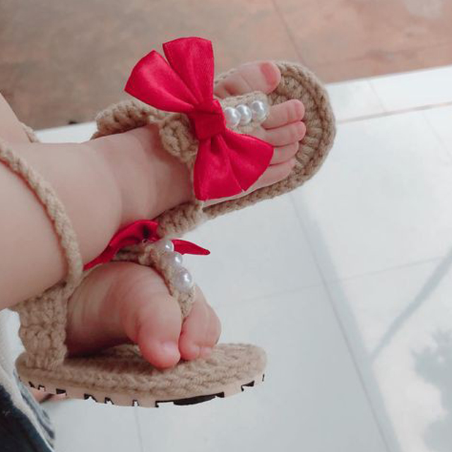 Giày Sandal Cột Dây Dễ Thương Cho Bé Gái