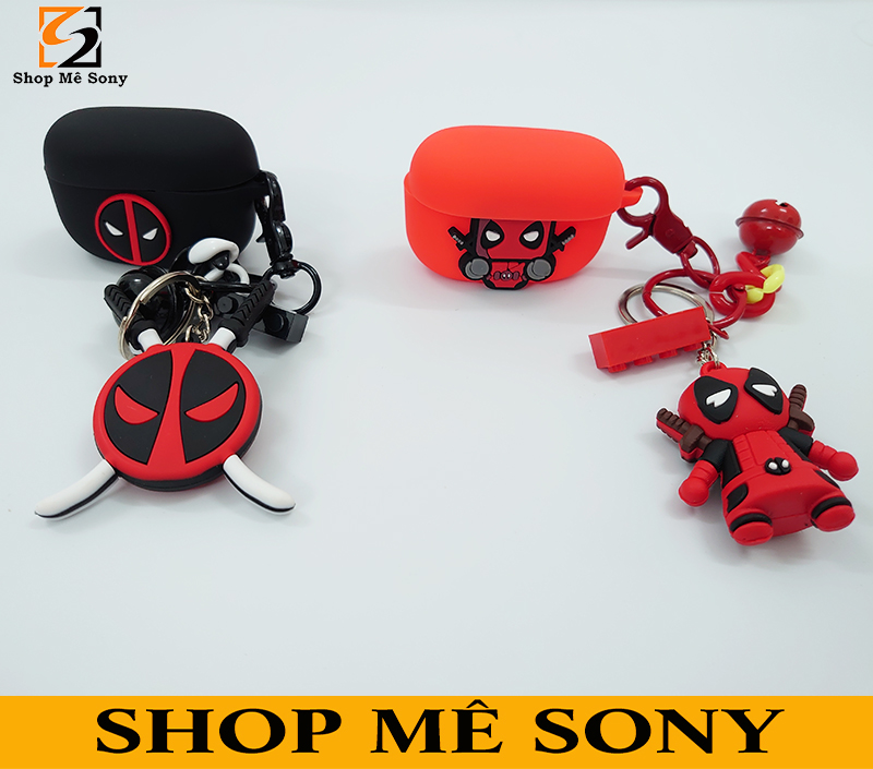Sony LinkBuds S - Case ốp siêu anh hùng Deadpool kèm móc khóa