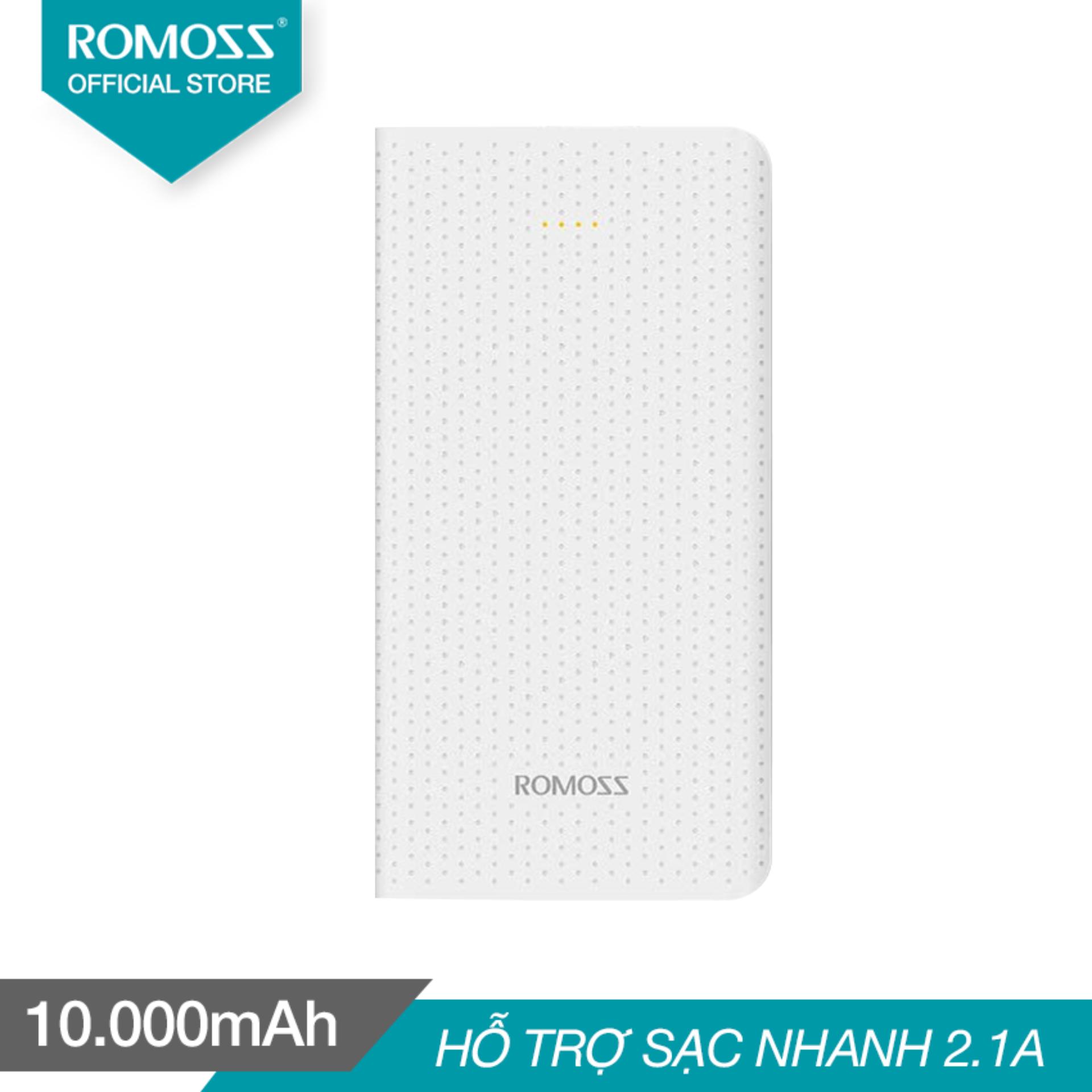 PIN SẠC DỰ PHÒNG 10.000MAH SENSE 10 ROMOSS (TRẮNG)