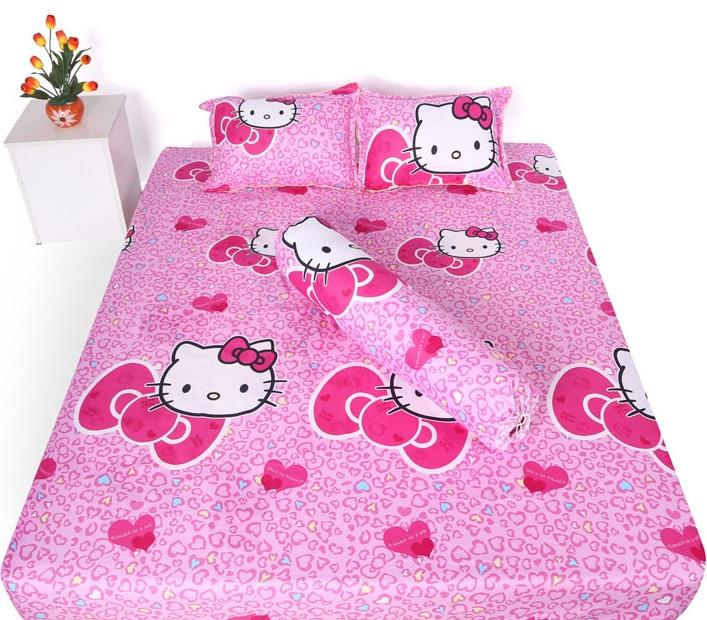 [HCM]Trọn Bộ Ga Thun Lạnh Họa Tiết Dễ Thương M6