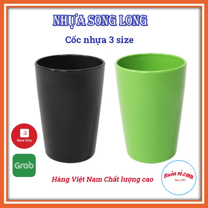 Combo 10 Cốc nhựa phíp nhà hàng đủ cỡ 8-9-10 đủ màu đen xanh trắng