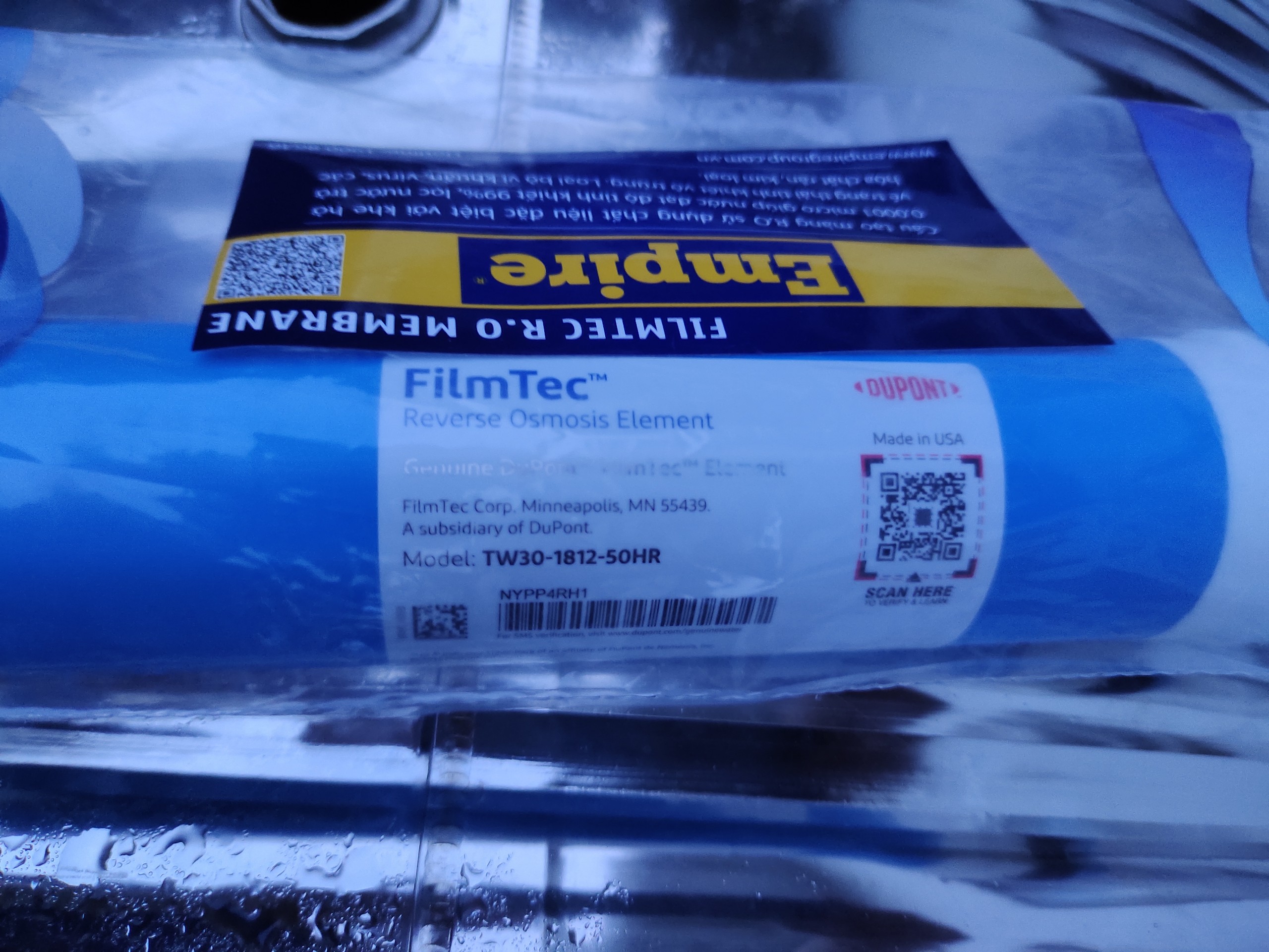 [HCM] Lõi Lọc RO màng Dow FilmTec TW30-1812-50HR  lõi lọc nước  số 4 - cam kết hàng chính hãng kiểm tra bằng phần mềm DUPONT HOME WATER