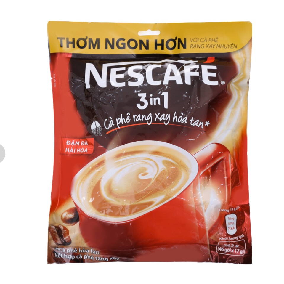 Bịch 46 gói nescafe 3 in 1 đậm đà hài hoà