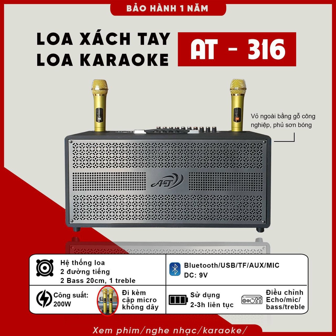 Loa at mới ra mắt con loa at pro 316. 2 micro