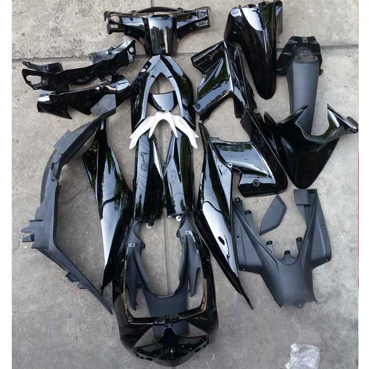 dàn áo xe wave rsx - nhựa TRẮNG cao cấp màu ĐEN