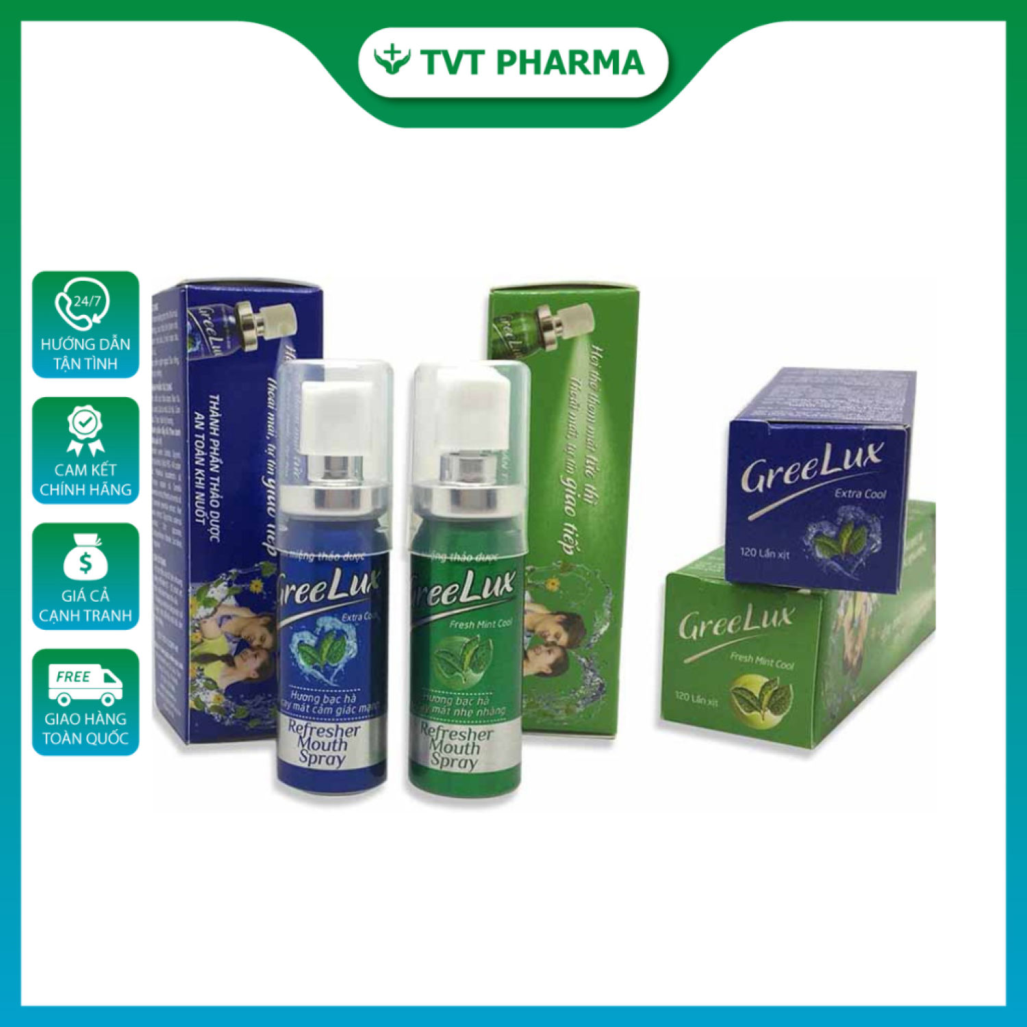 Xịt thơm miệng thảo dượᴄ GreeLux 12ml