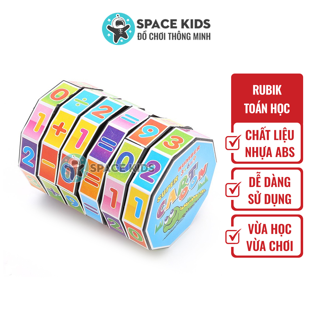 Đồ chơi Rubik toán học cho bé giúp tập làm phép tính cơ bản chất liệu nhựa an toàn cho trẻ em Space Kids