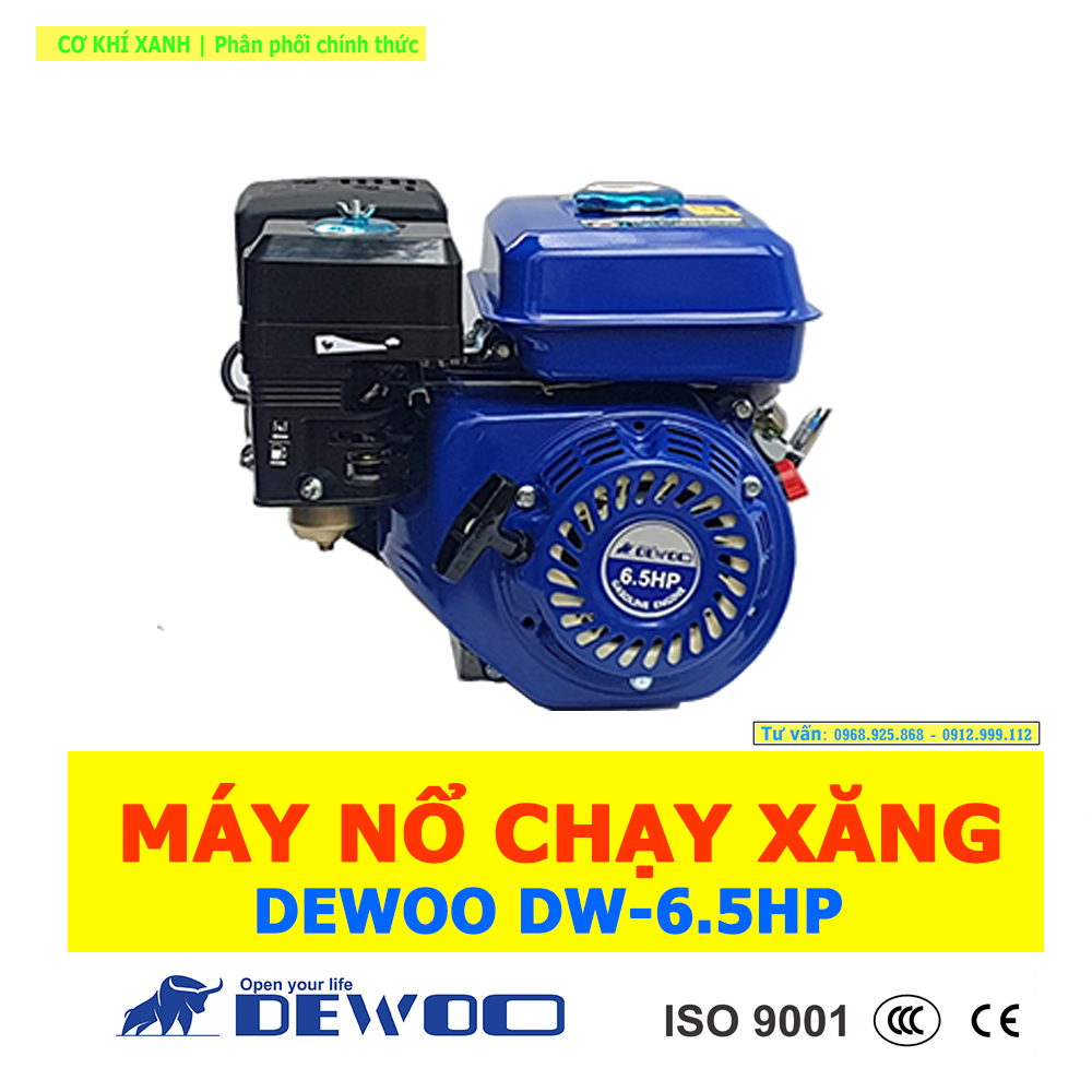 Máy nổ chạy xăng - động cơ 6.5hp dewoo model dw-6.5hp