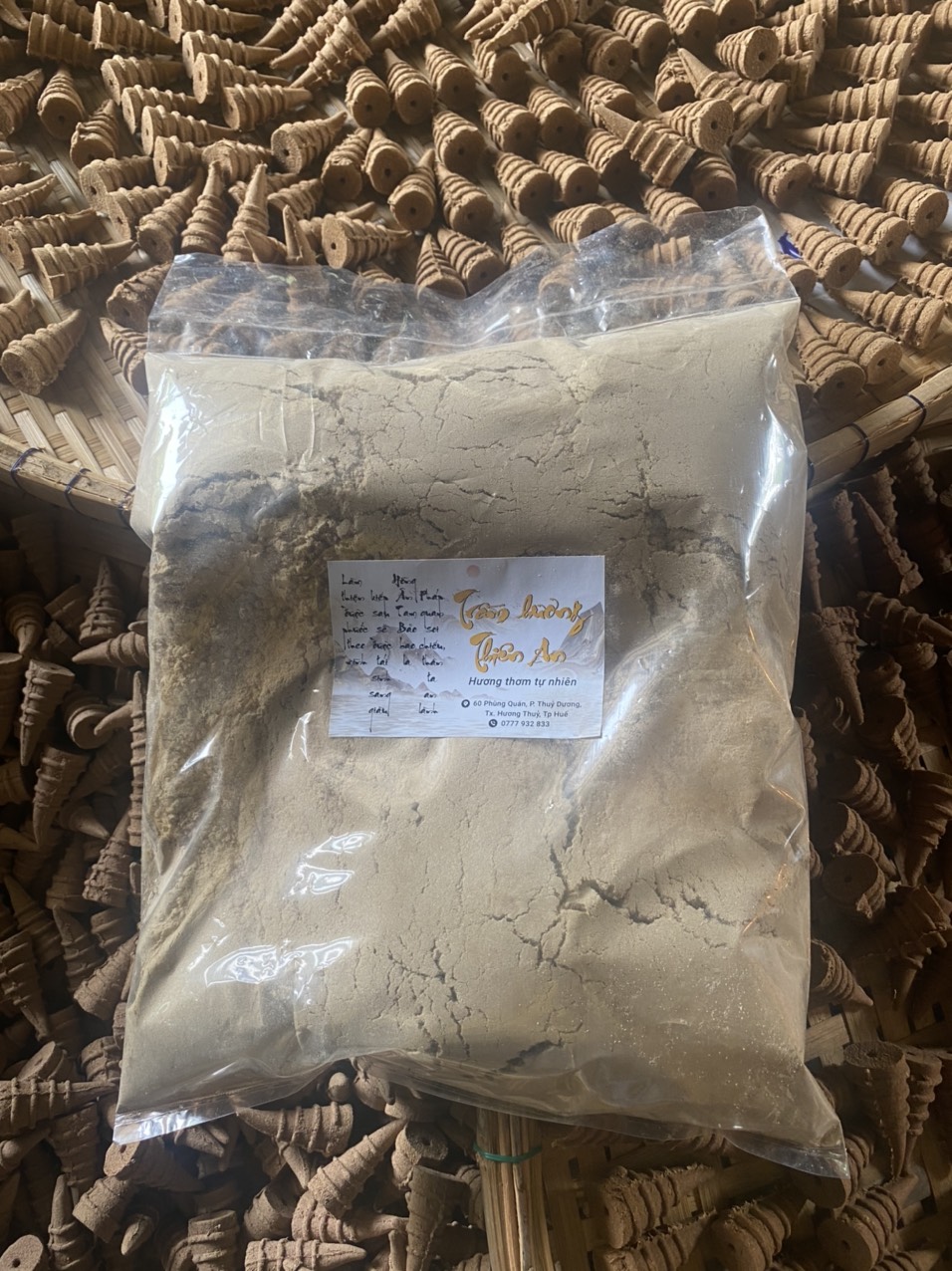 1 ký Bột tẩy uế, Bột xông nhà, thưởng trà, tĩnh tâm, Bột trầm hương