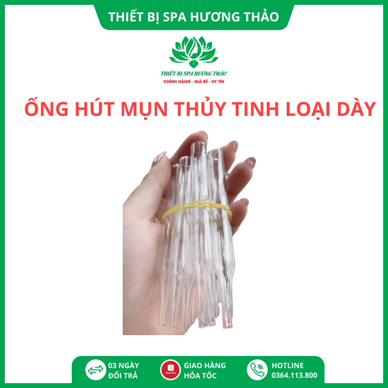 Combo 10 ống hút mụn thuỷ tinh loại 1