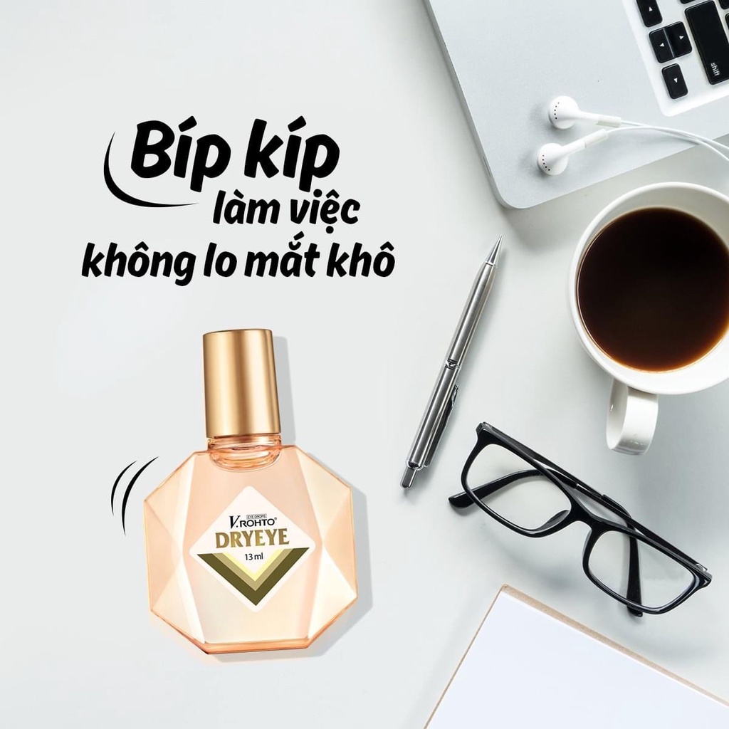 V.RHOTO DRYEYE - GIẢM KHÔ MẮT, MỎI MẮT DÙNG ĐƯỢC CHO LENS