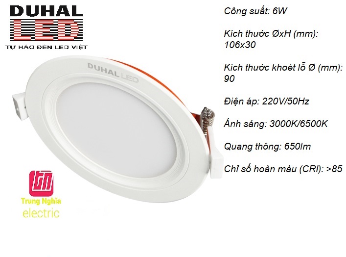 ĐÈN LED ÂM TRẦN PANEL SAMSUNG DUHAL 7W (KDPT206) - KHÔNG CẦN TĂNG PHÔ