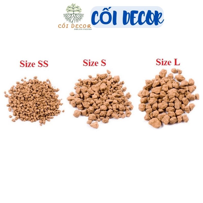 Đất nung Akadama size S, SS loại cứng triết bao set up bể cá, bể tép, bể terrarium bán cạn, sen đá, cây bon size