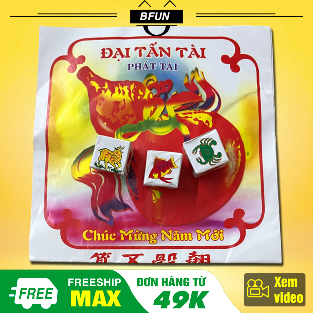 Bộ Bầu Cua Tôm Cá Bằng Giấy - Bầu Cua Cá Cọp - Giấy Bầu Cua - Đồ Chơi Trẻ Em BFUN