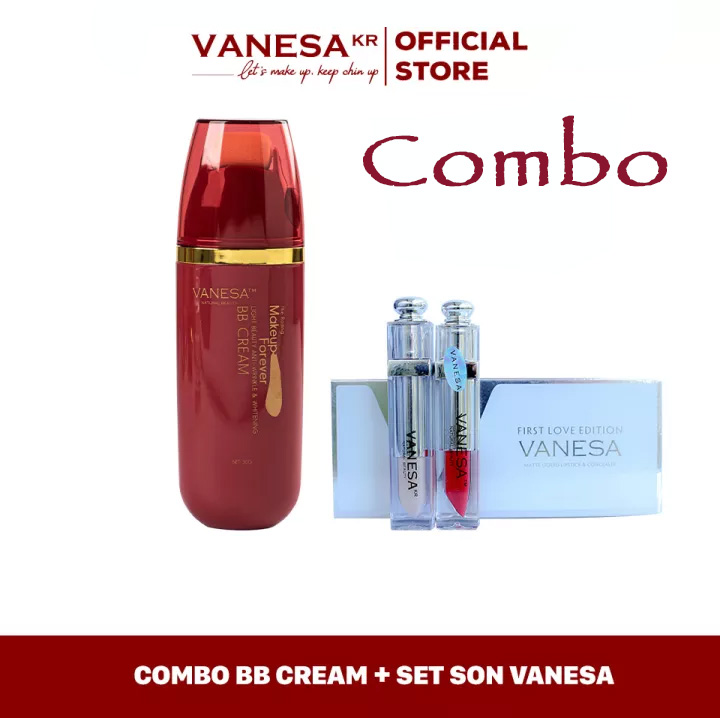 Kem nền BB Vanesa Cream + Set Son Vanesa Chính Hãng Makeup Forever Vanesa KR
