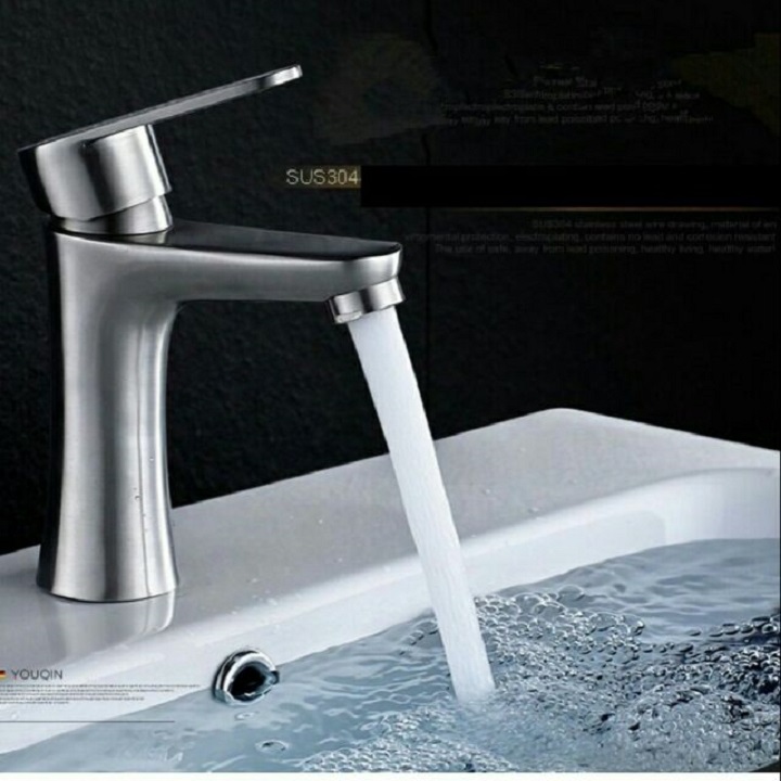 [HCM]VÒI LAVABO, VÒI RỮA TAY, VÒI RỮA MẶT, VÒI XÃ, VÒI CAO, VÒI NƯỚC, VÒI NÓNG LẠNH, VÒI 1 đường NÓNG lạnh cao 20 cm inox 304