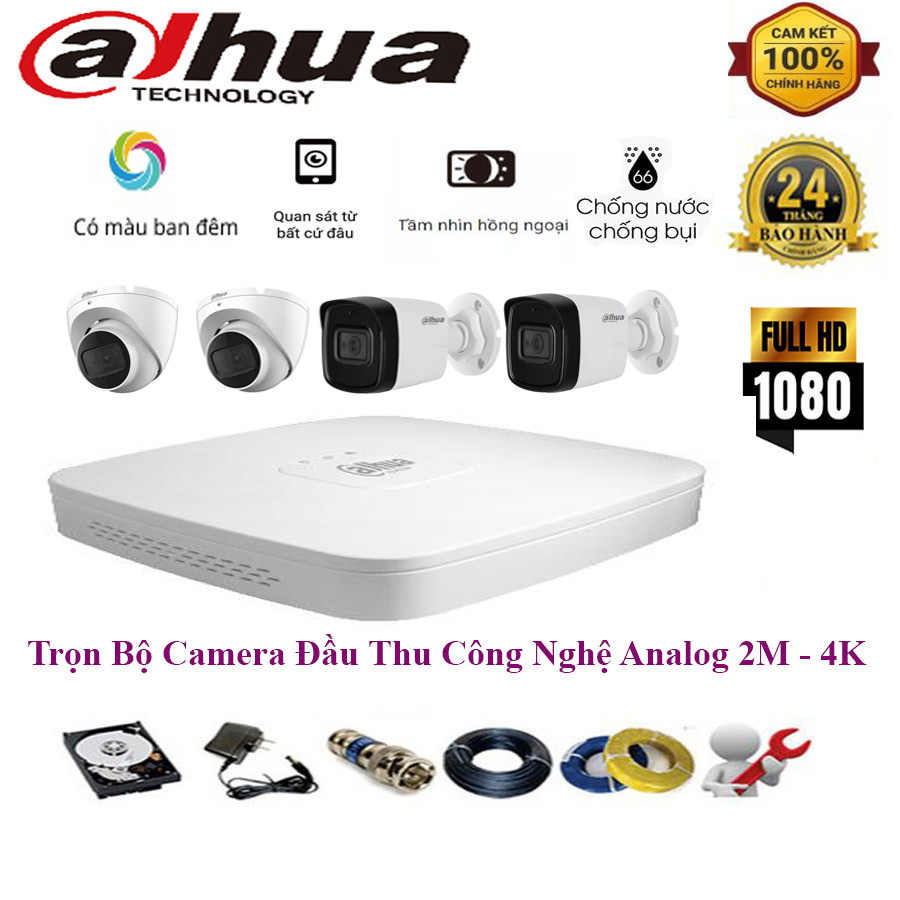 [Chính hãng] Bộ đầu ghi analog dahua + camera dahua 4 =>> 32 kênh. chuyên dụng cho camera