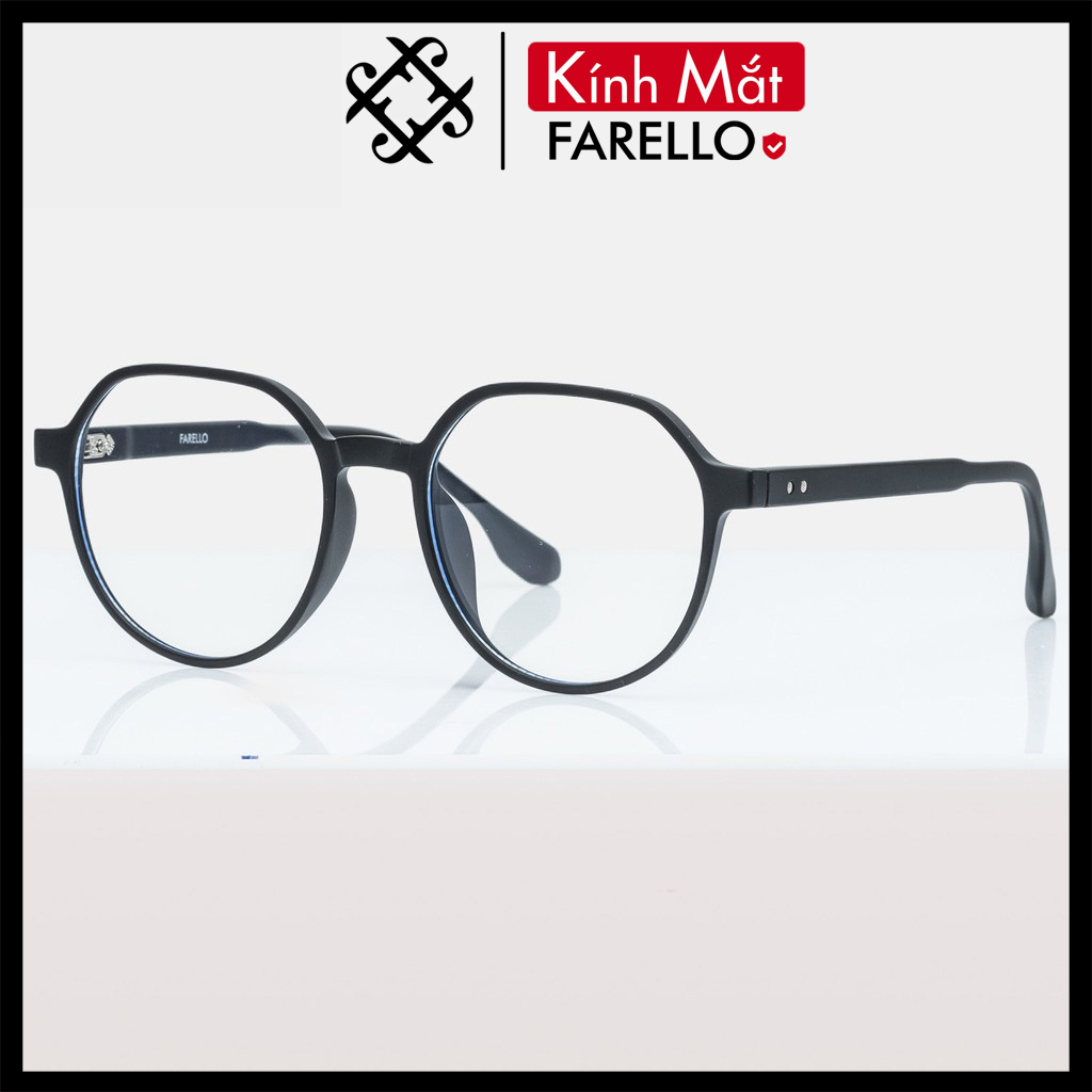 Gọng kính cận nam nữ FARELLO, thiết kế mắt tròn phù hợp với nhiều khuôn mặt, đa dạng màu sắc ROY - 1891