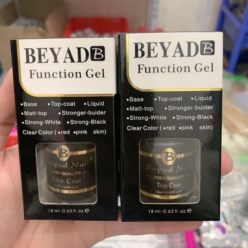 Base - top gel beyad sơn gel mỹ siêu bền và bóng 18ml