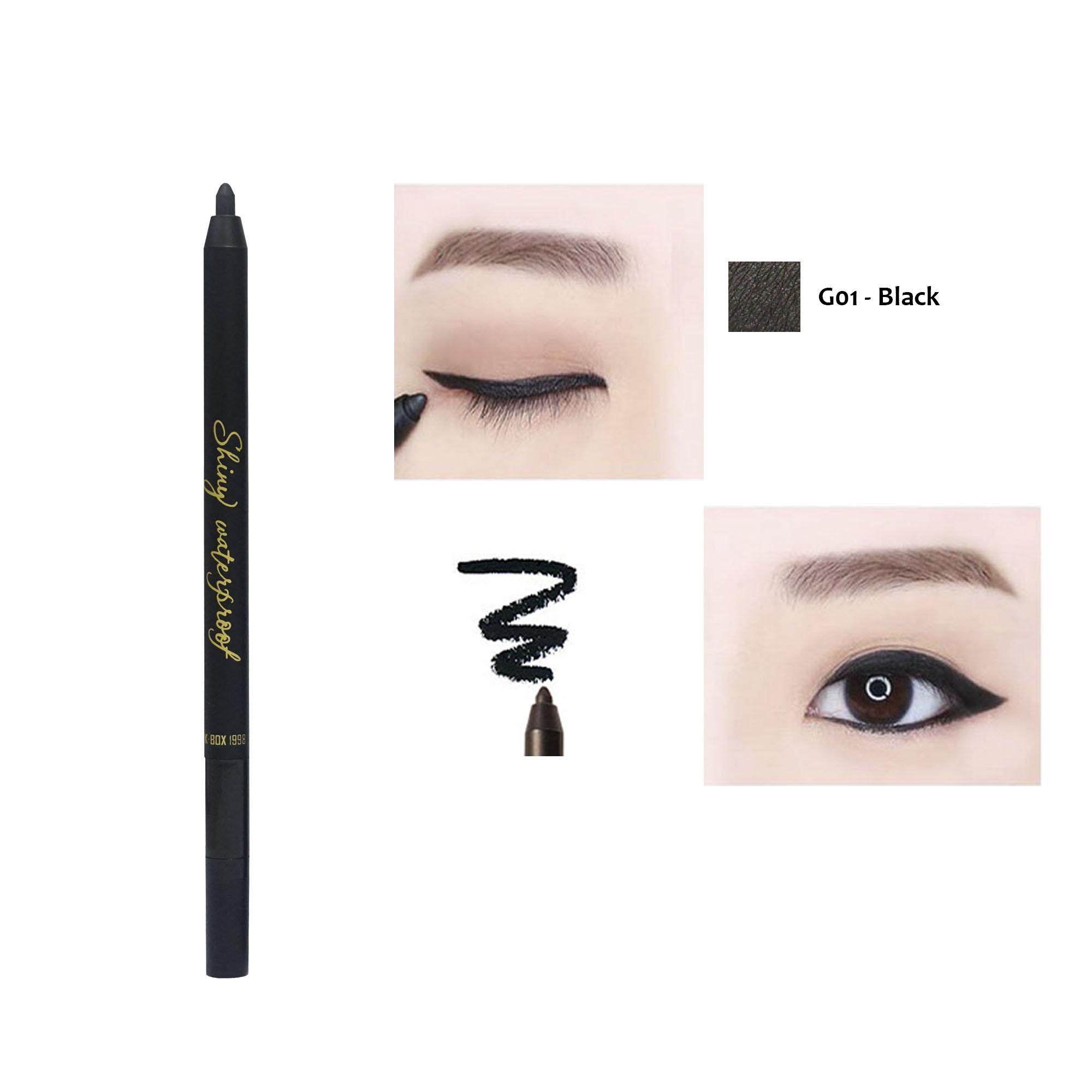 [MUA 1 TẶNG 1] Chì Kẻ Mắt Shiny Waterproof Long Wear Gel Pencil Liner - G01 Black