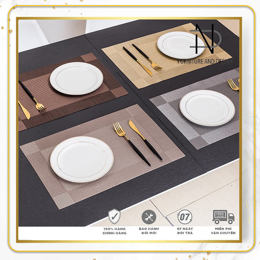 [Ảnh thật] Tấm lót bàn ăn cao cấp PLACEMAT kích thước 30x45cm