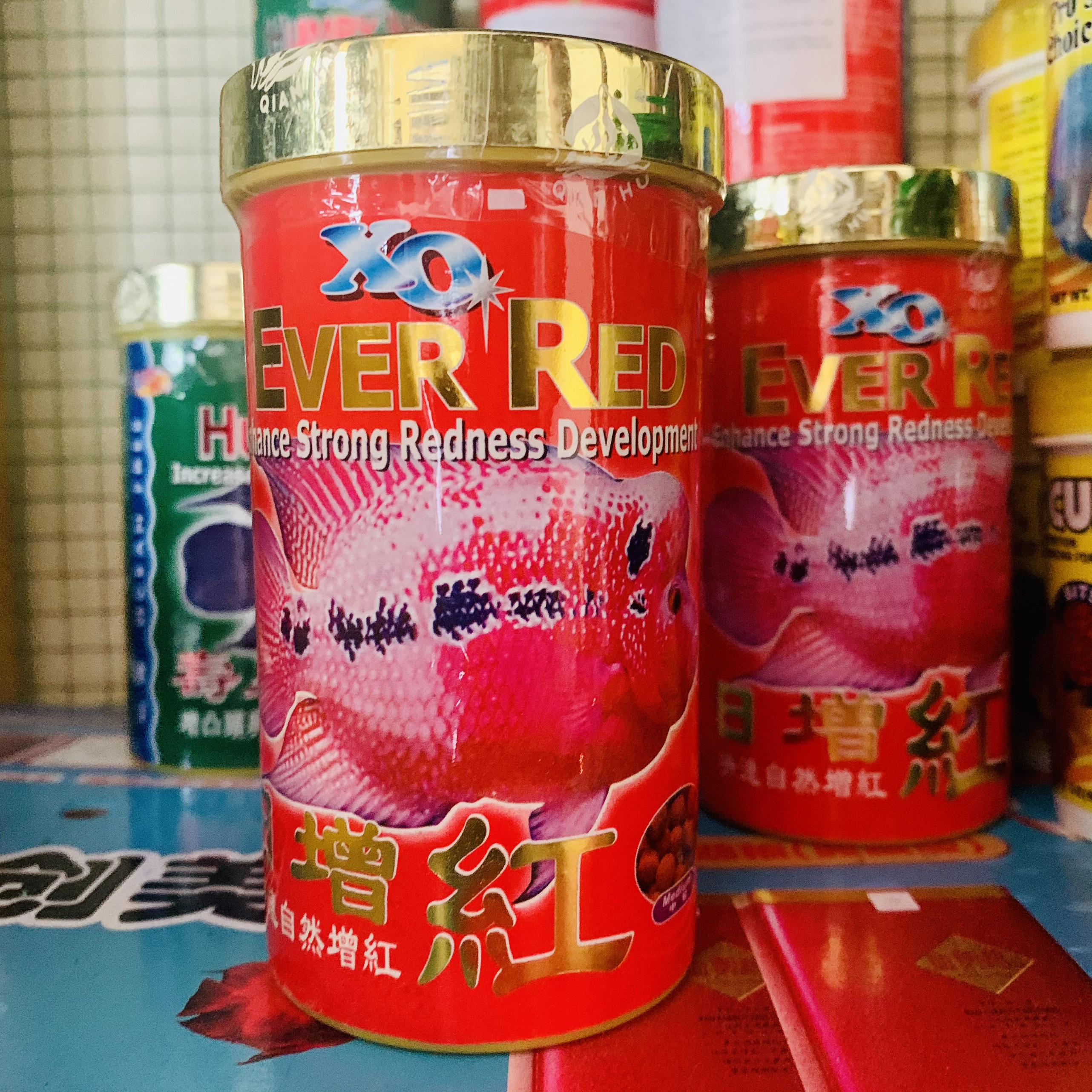 Thức ăn cá la hán xo màu đỏ hủ 120g