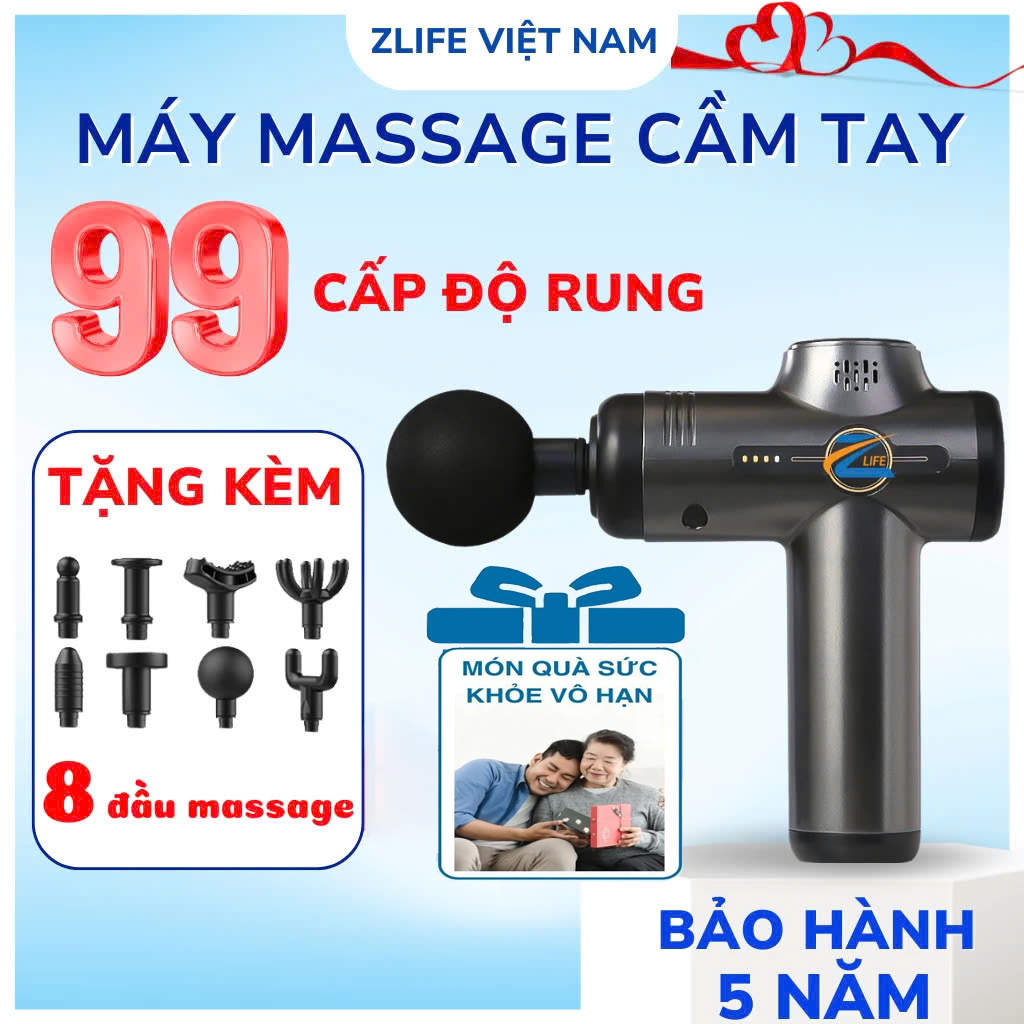 Máy massage cầm tay cổ vai gáy có 99 chế độ, máy mát xa cầm tay nhỏ gọn tiện lợi giảm đau mỏi toàn thân, goi massage co vai gay