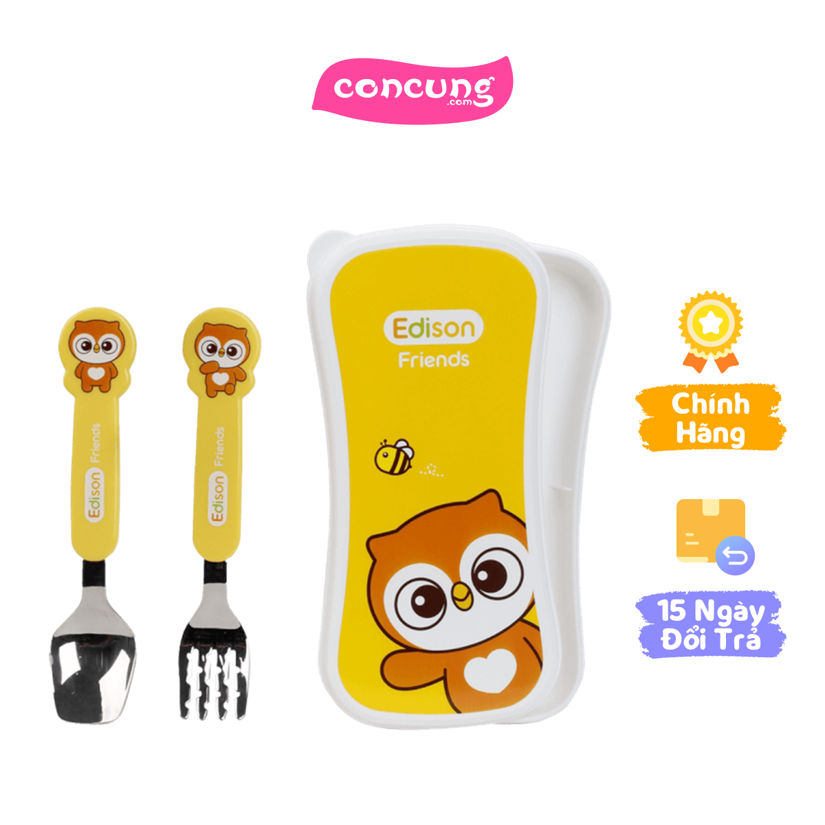 Bộ muỗng nĩa Edison Friends con cú