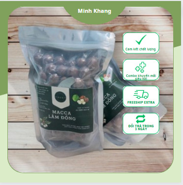 500g macca sạch Lâm Đồng organic _ mắc ca sấy
