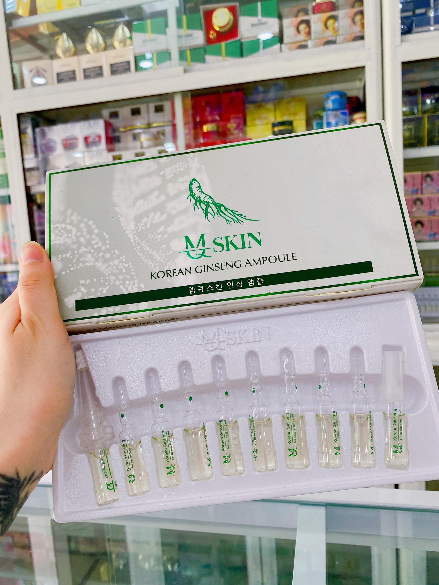 Serum nhân sâm căng bóng da MQ Skin Korean Ginseng Ampoule