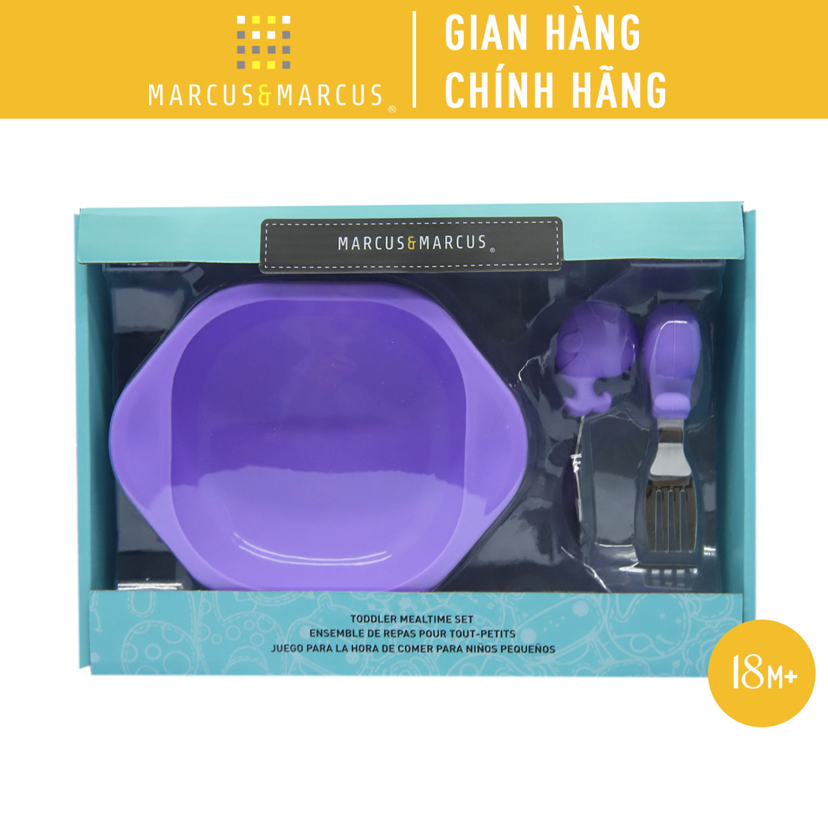 Bộ đồ dùng ăn dặm Toddler Marcus & Marcus, cho bé từ 18 tháng - Willo