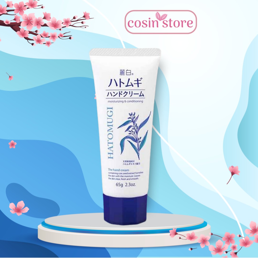 Kem Dưỡng Da Tay Hatomugi Moisturizing The Hand Cream 65g Kem tay Hatomugi  từ ý dĩ Cosin Store