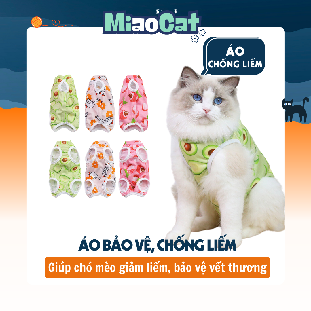 Áo chống liếm/ hậu phẫu cho chó mèo cl183 - miaocat