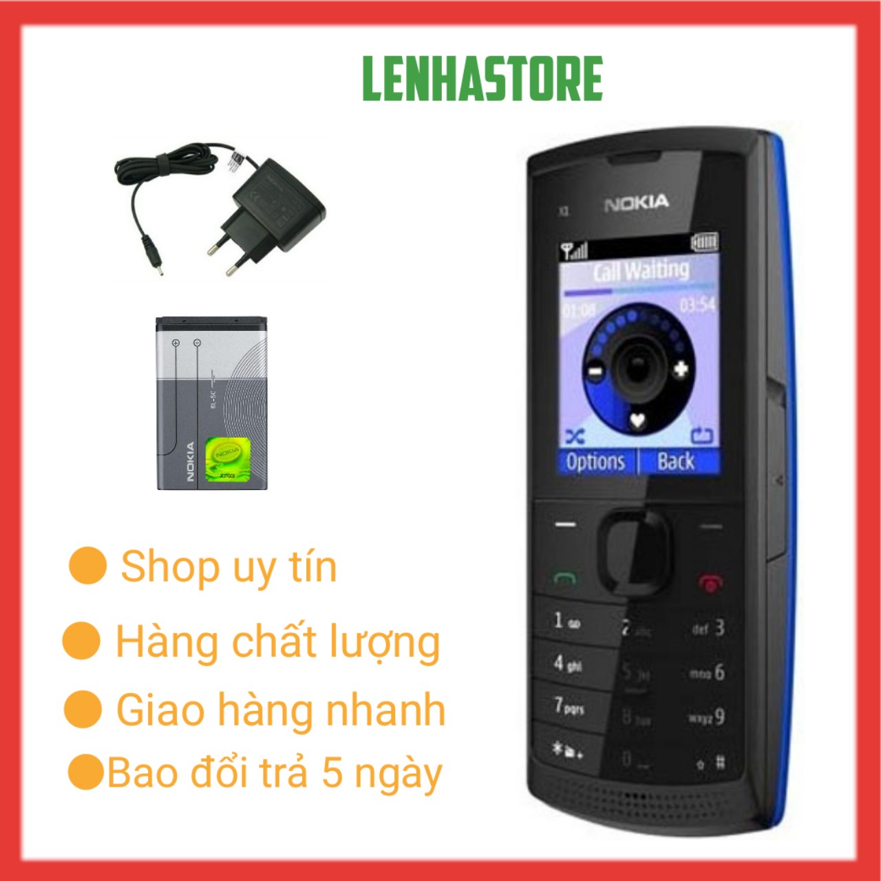 Điện thoại giá rẻ nokia X101 tặng kèm pin + sạc , bảo hành 1 tháng