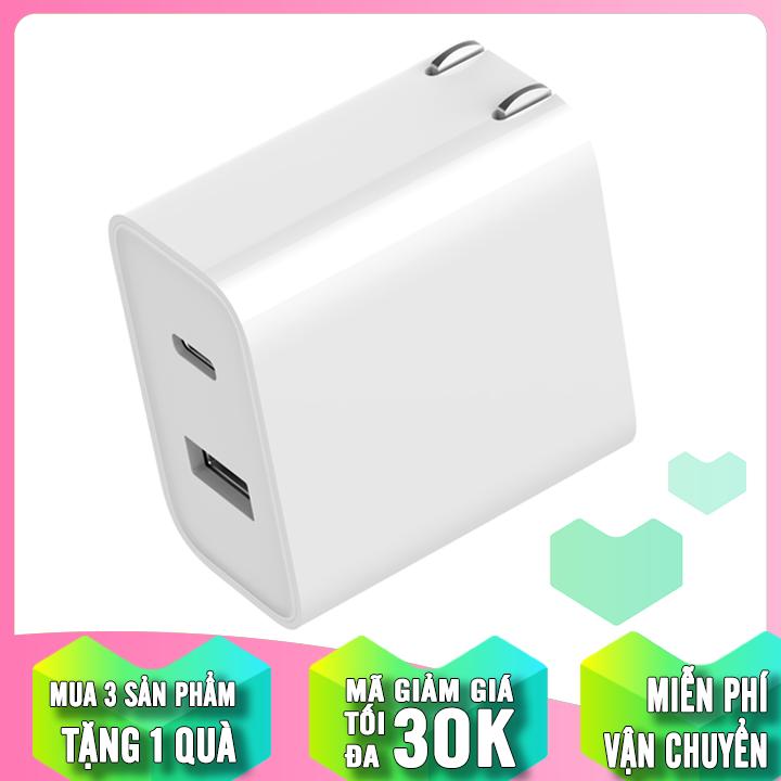 Củ sạc nhanh xiaomi 1 usb-a quick charge 3.0 / 1 usb-c power delivery ad16zm - max 30w