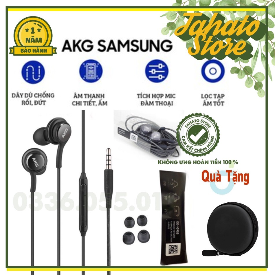 Tai Nghe AKG Samsung S9 ZIN Chính Hãng Tặng Núm Phụ Hộp Đựng 25K Bảo Hành 12 Tháng Cho SAMSUNG  S5/S6/S7/S8/S9/S10/Note4/Note5/6/7/8/9/10