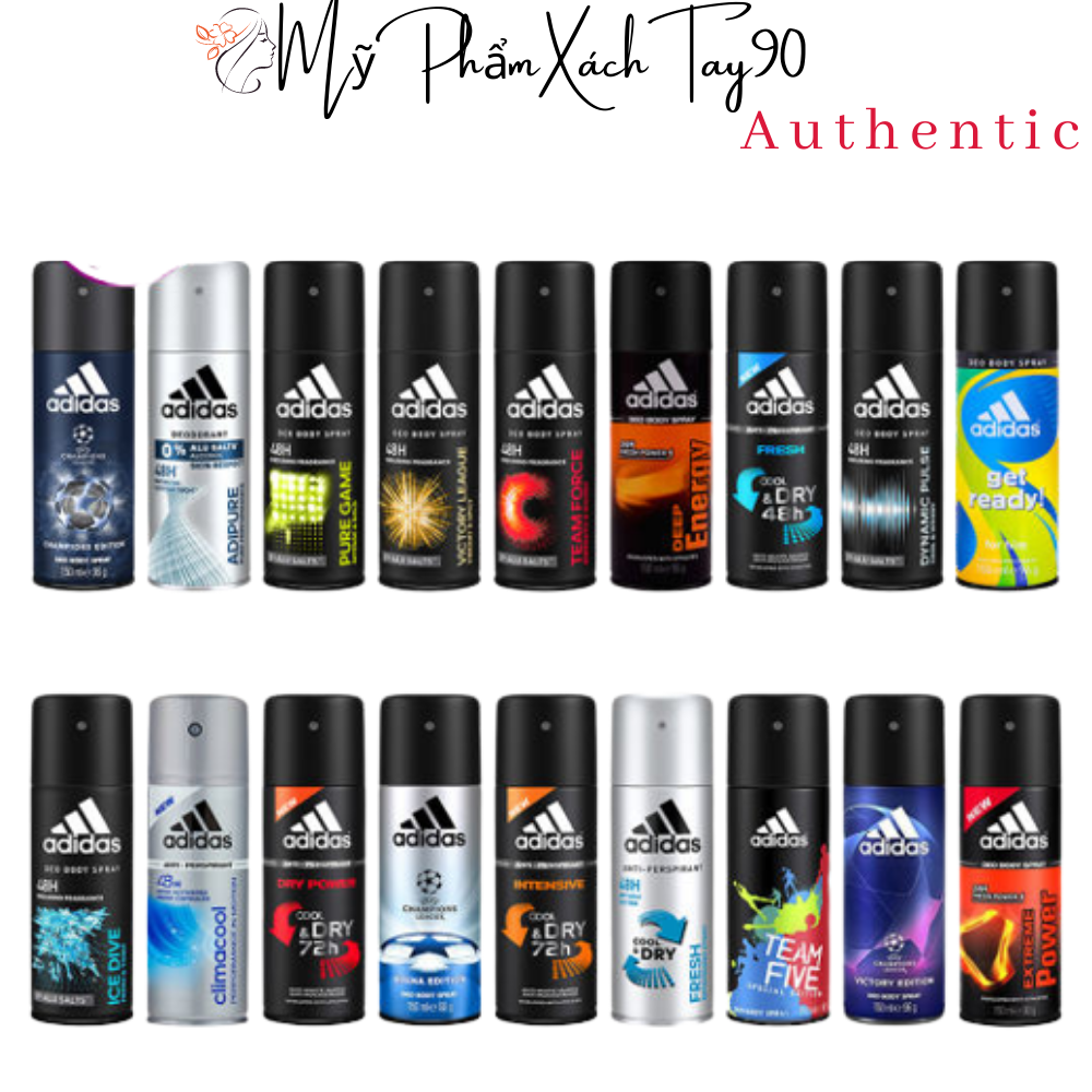 HCM- Xịt khử mùi adidas team force/ ice dive/ adipure xịt thơm toàn thân dành cho nam đủ mùi - MỹPhẩmXáchTayChínhHãng90