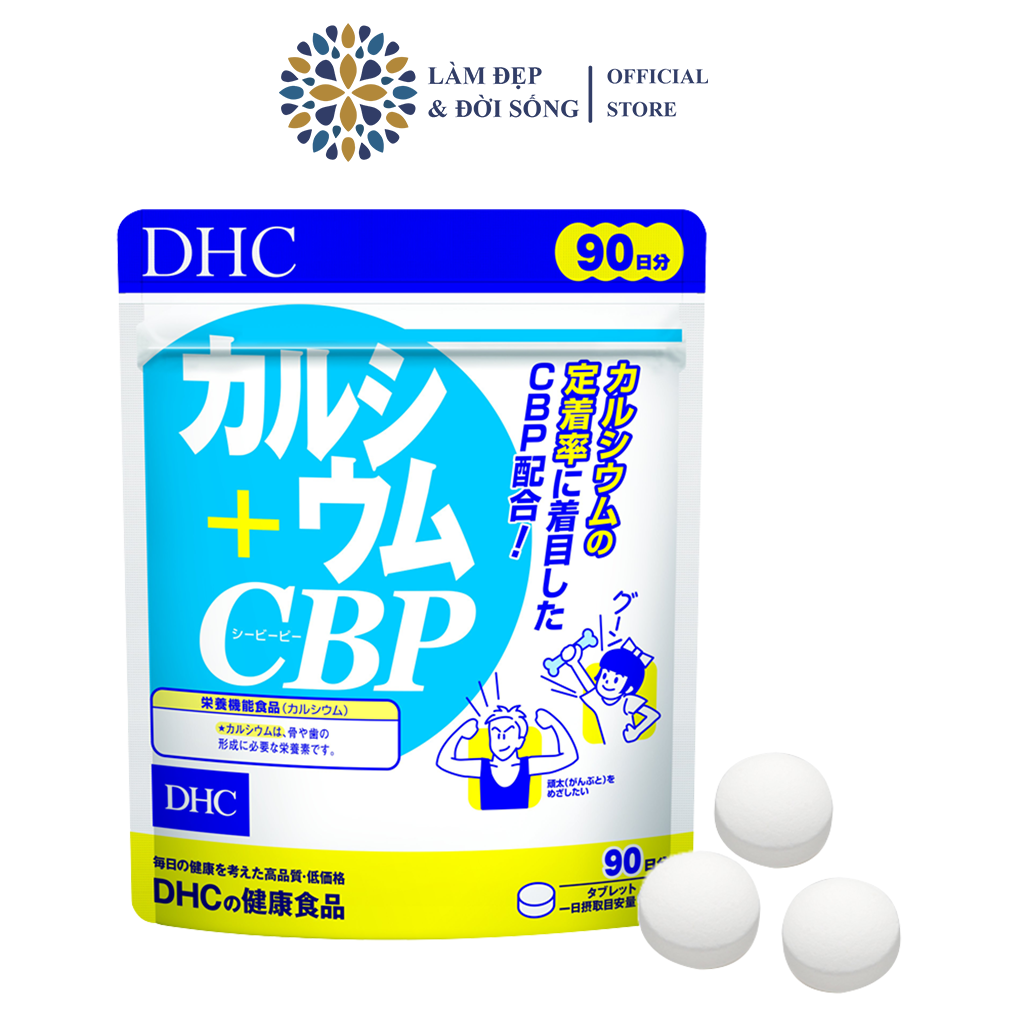Viên uống bổ sung canxi dhc calcium + cbp 90 ngày