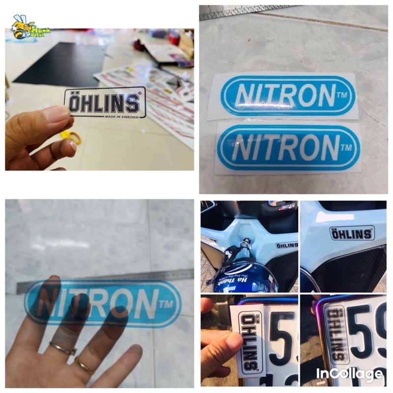 Tem trong nitron, ohlins dán phuộc và các vị trí xe máy